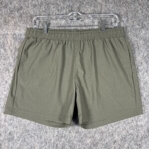 Steele Shorts Men's XL x 5" Inseam Green Gym Train Run Stretch St33le
